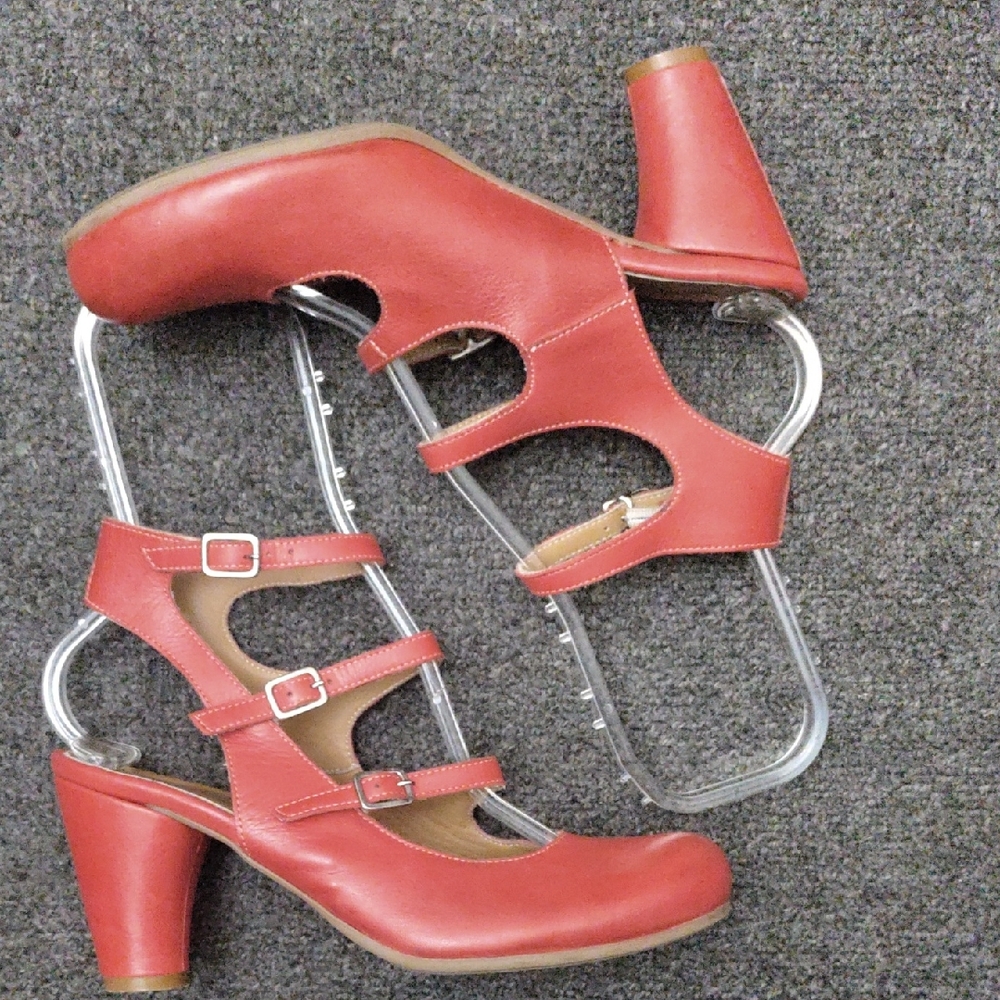 Vladi Elegant Red Lesther Strappy Heels